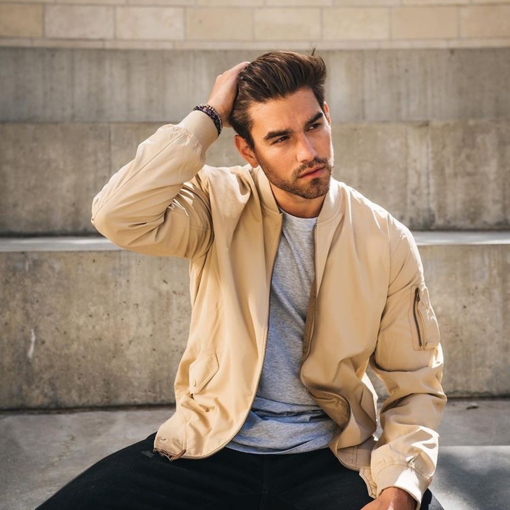 Ever Forward XL Beige Premium Bomber Jacket NEW - Picture 2 of 7